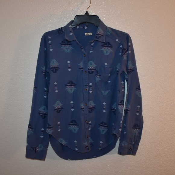 Aeropostale Button Shirt Ikat Pattern - Picture 1 of 3
